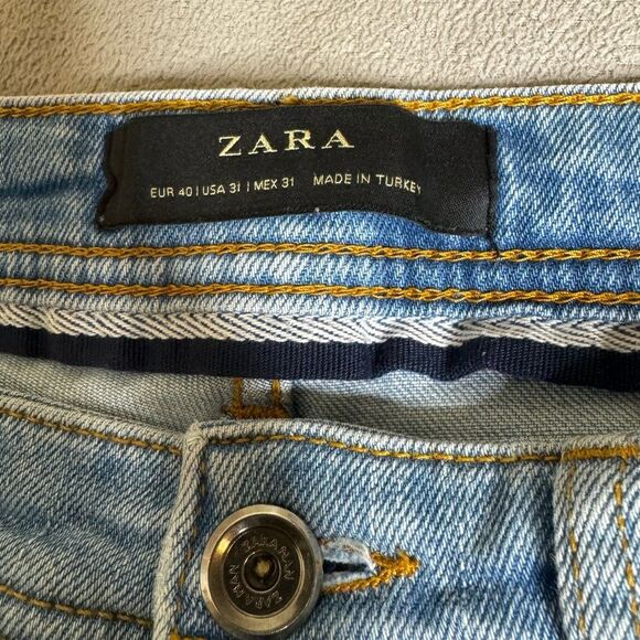 Zara Man Blue Denim Skinny Jeans Size 31 - Picture 3 of 16